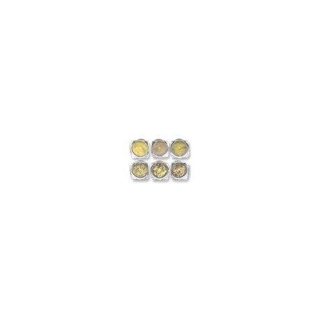 Kit 6 piezas efecto dorado