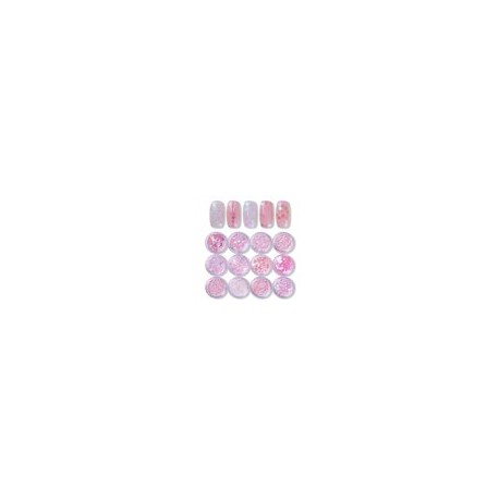 Kit de 12 piezas decoración uñas pink