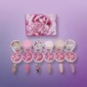 Colección  de acrílico rosa 6 piezas