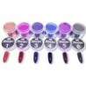 Kit 6 piezas acrílico color morado- rosa